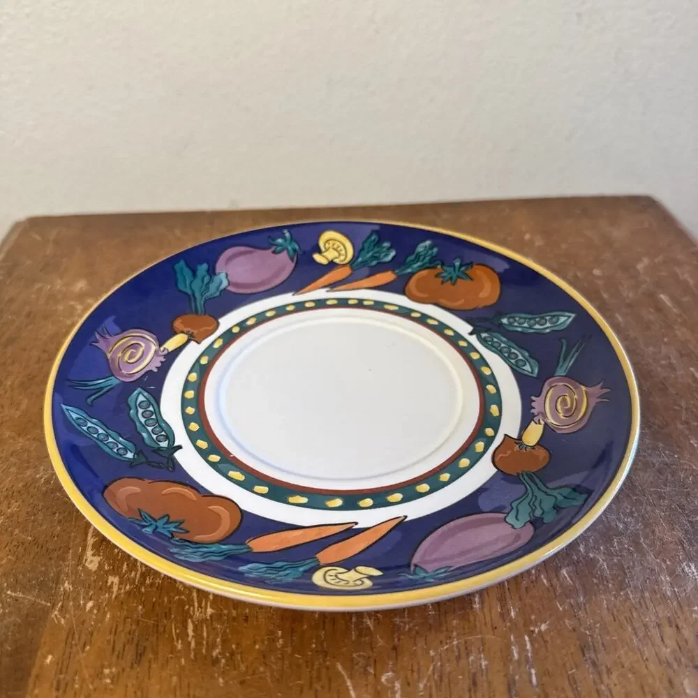 Vintage‎ Disney Minnie Mouse Veggie Vegetables Soup Saucer Small Plate Dish 7”
